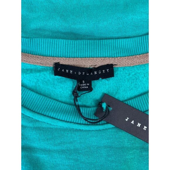 Jane+Delancey women's small green long‎ sleeve pullover top giraffe textured NWT - Picture 7 of 8